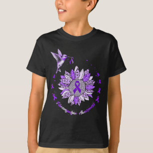 Fibromyalgie Bewusstsein Sonnenblume Hummingbird R T-Shirt