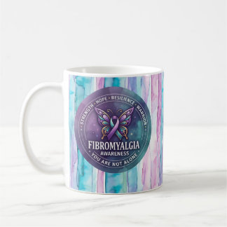 Fibromyalgie-Bewusstseins-Schmetterlingsband Kaffeetasse