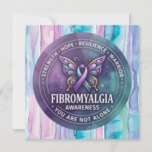 Fibromyalgie-Bewusstseins-Schmetterlingsband Karte