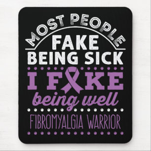 Fibromyalgie Bewusstseinsbildung Krieger Fake gut Mousepad