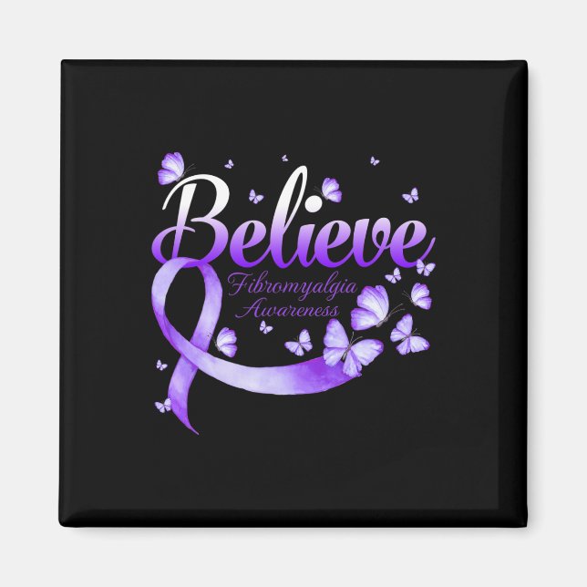 Fibromyalgie Bewusstseinsbildung Schmetterling 1 Magnet (Vorne)