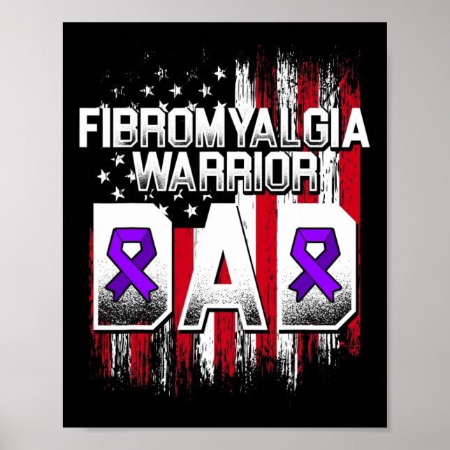 Fibromyalgie Bewusstseinsbildung Überlebende Mama  Poster (Vorne)