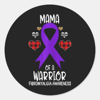 Fibromyalgie-Bewusstseinsmama einer Mama des Krieg Runder Aufkleber