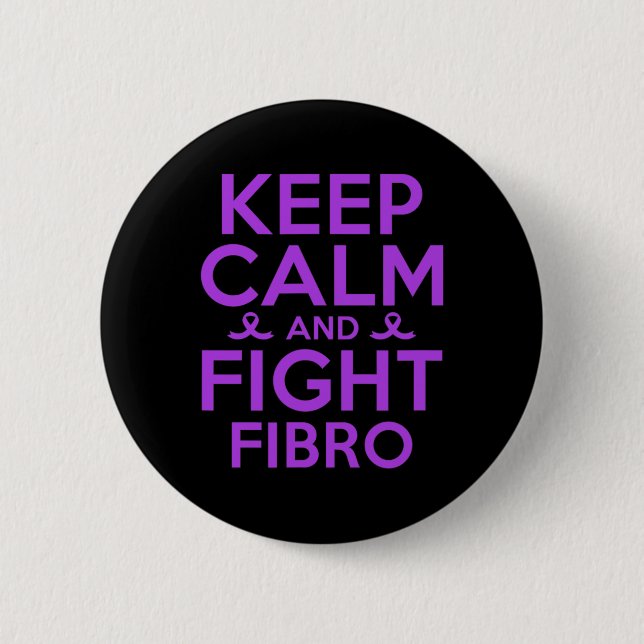 Fibromyalgie Bewusstseinswarter Behielt Ruhe und K Button (Vorderseite)