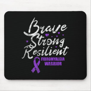 Fibromyalgie Brave Strong Resilient Fibro Awarenes Mousepad