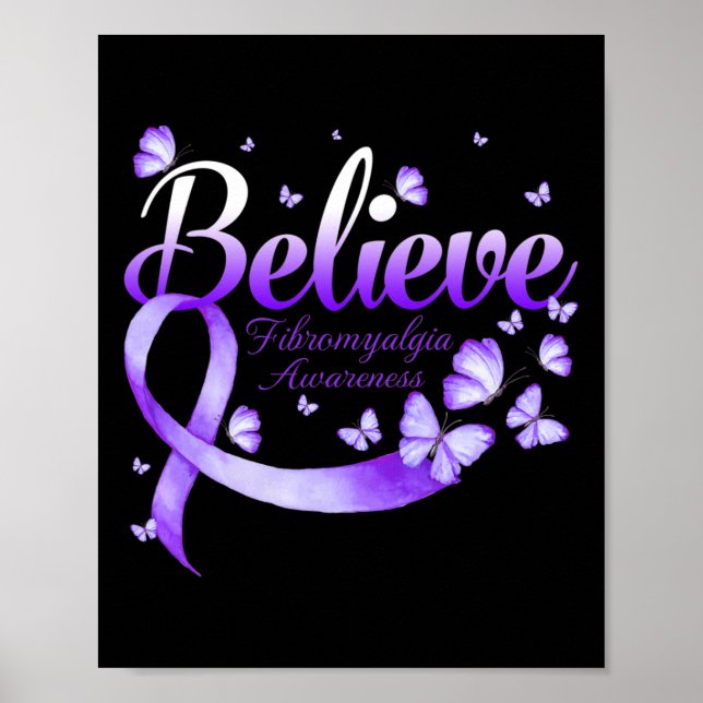 Fibromyalgie Butterfly Poster (Vorne)