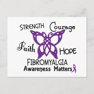 Fibromyalgie Celtic Butterfly 3 Postkarte