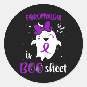 Fibromyalgie ist Boo Sheet Halloween Niedlich Ghos Runder Aufkleber