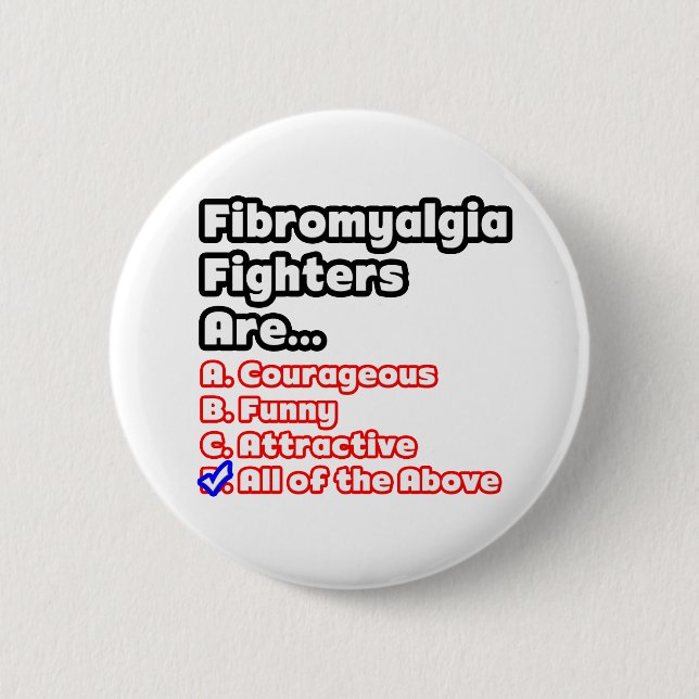 Fibromyalgie-Kampfquiz Button (Vorderseite)