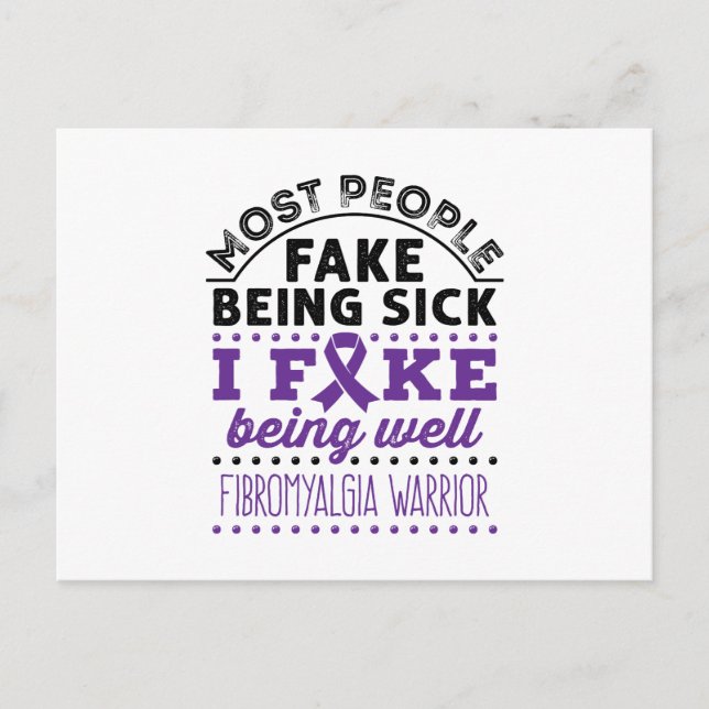 Fibromyalgie Krieg Fake gut sein Postkarte (Vorderseite)