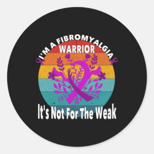 Fibromyalgie-Krieg-Zitat Runder Aufkleber