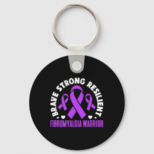 Fibromyalgie Krieger Brave Strong Resilient Fibro Schlüsselanhänger