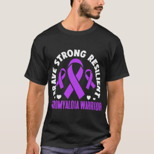 Fibromyalgie Krieger Brave Strong Resilient Fibro T-Shirt