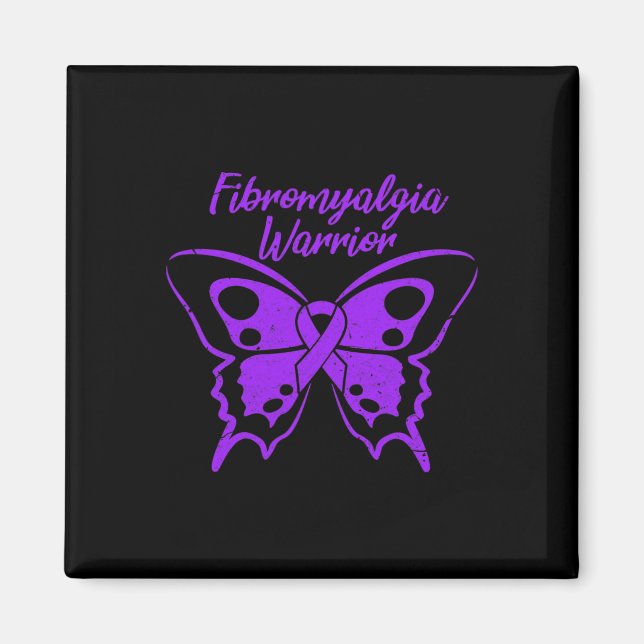 Fibromyalgie Krieger Fibro Bewusstsein Lila Butter Magnet (Vorne)
