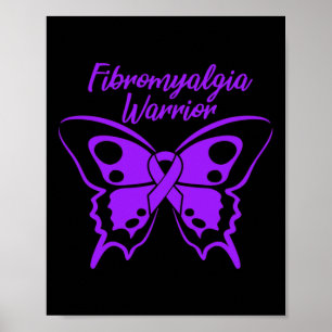 Fibromyalgie Krieger Fibro Bewusstsein Lila Butter Poster