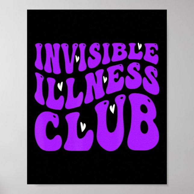 Fibromyalgie Krieger Groovy Fibromyalgie Bewusstse Poster (Vorne)