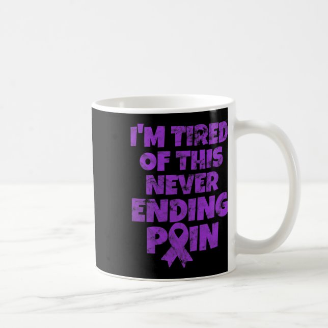 Fibromyalgie Krieger ich bin müde, niemals Pai zu  Kaffeetasse (Rechts)