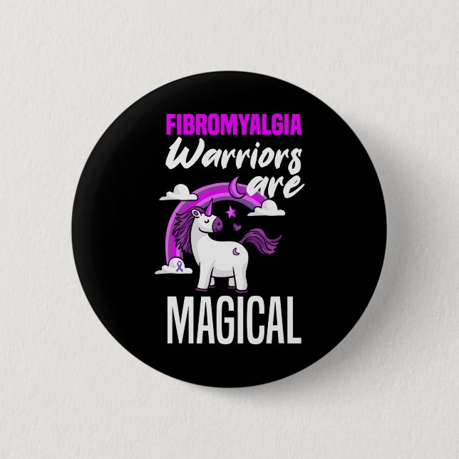 Fibromyalgie Krieger sind magische Einhornfibromya Button (Vorderseite)