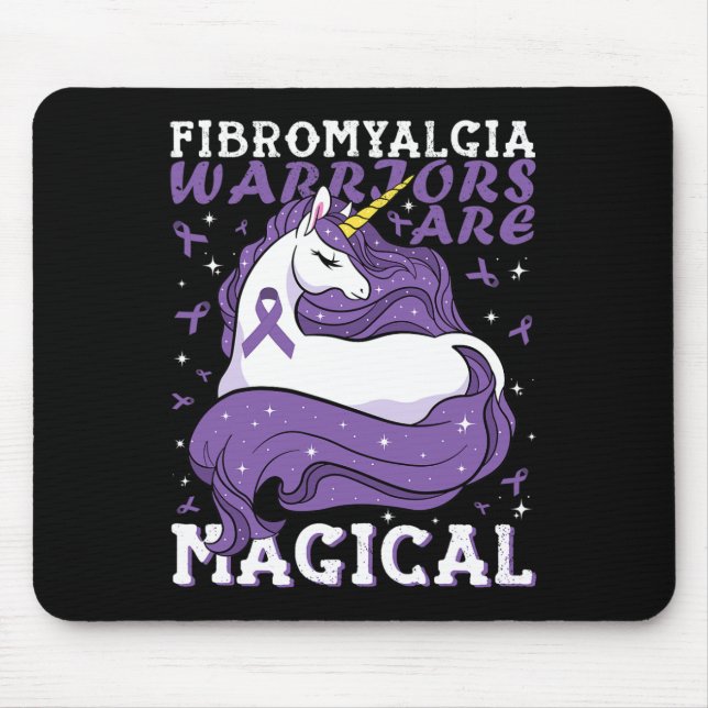 Fibromyalgie Krieger sind magische Einhornliebhabe Mousepad (Vorne)