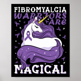 Fibromyalgie Krieger sind magische Einhornliebhabe Poster