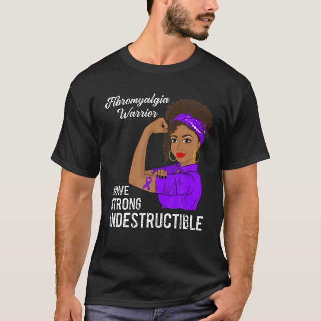 Fibromyalgie Krieger unzerstörbarer chronischer Sc T-Shirt (Vorderseite)