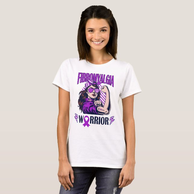 Fibromyalgie Kriegerglaube und Kampf T-Shirt (Vorne ganz)