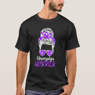 Fibromyalgie-Kriegerin Unordentlicher Knoten Fibro T-Shirt