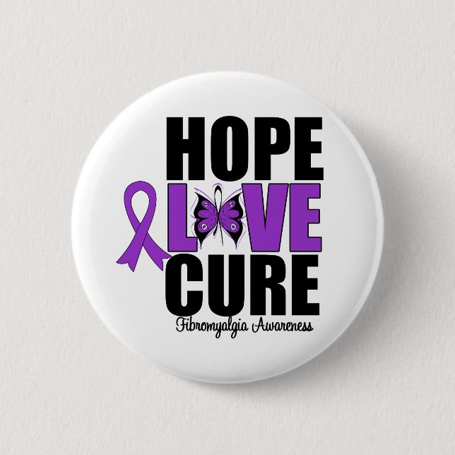 Fibromyalgie Liebe Heilung Button (Vorderseite)