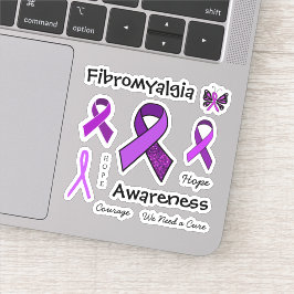 Fibromyalgie Lila Sensibilisierungswüste Aufkleber