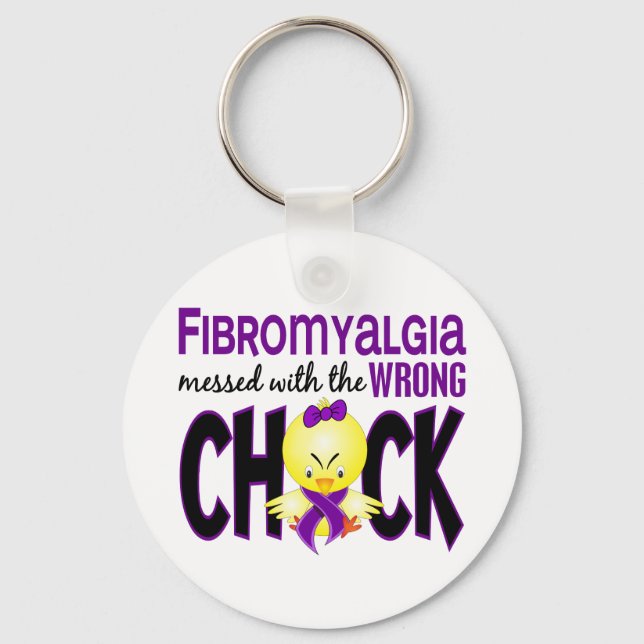 Fibromyalgie mit dem falschen Schwanz Schlüsselanhänger (Vorderseite)
