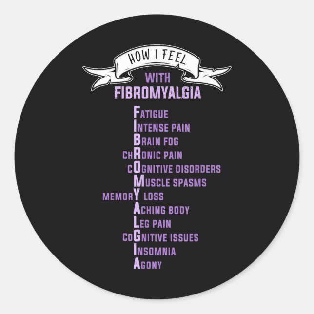 Fibromyalgie Spoonie &amp; Fibro-Bewusstsein, das  Runder Aufkleber (Vorderseite)