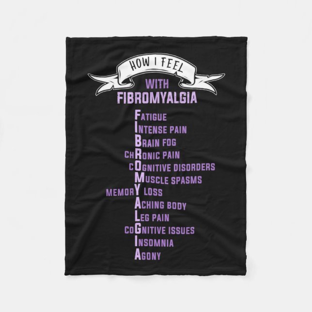 Fibromyalgie-Spoonie und Fibro-Bewusstsein Fleecedecke (Vorderseite)
