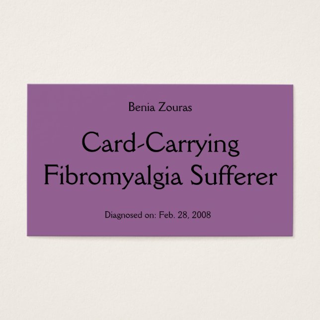 Fibromyalgie-Suffererkarte (Vorderseite)