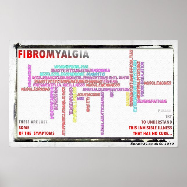 Fibromyalgie Symptomposter Poster (Vorne)