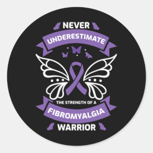 Fibromyalgie Warrior Awareness Runder Aufkleber