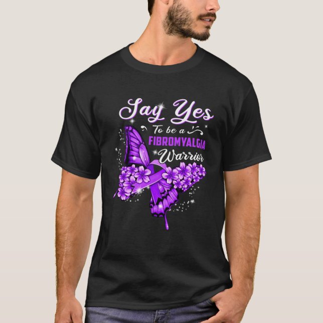Fibromyalgie Warrior Lila Butterfly Frauen T-Shirt (Vorderseite)