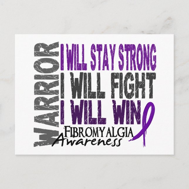Fibromyalgie Warrior Postkarte (Vorderseite)