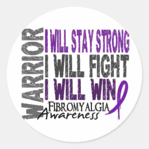Fibromyalgie Warrior Runder Aufkleber