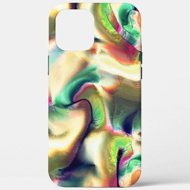 Fibrose Färbung mit schimmernden Farben und glatte Case-Mate iPhone Hülle (Rückseite)