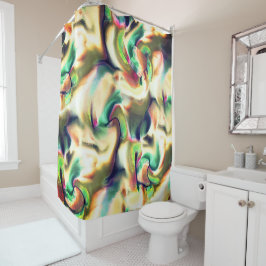 Fibrose Färbung mit schimmernden Farben und glatte Duschvorhang