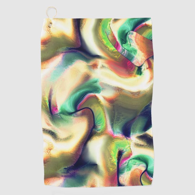 Fibrose Färbung mit schimmernden Farben und glatte Golfhandtuch (Vorderseite)