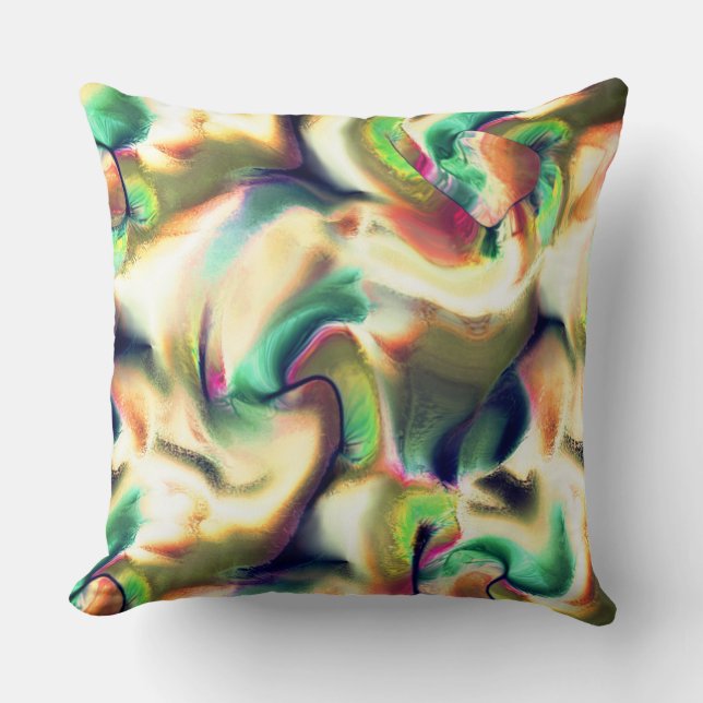 Fibrose Flecken mit farbigen, fehlerhaften Farbver Kissen (Vorderseite)