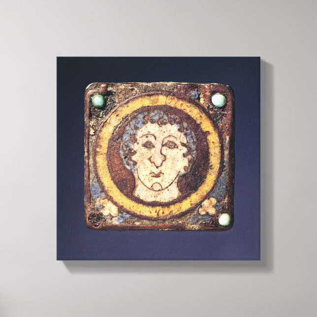 Fibula mit dem Gesicht eines jungen Mannes Leinwanddruck (Vorderseite)