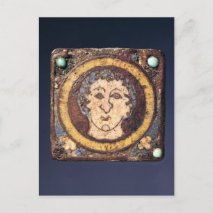 Fibula mit dem Gesicht eines jungen Mannes Postkarte