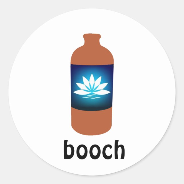 Fichsticker - Kombucha Runder Aufkleber (Vorderseite)