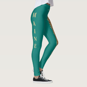 Fichte Grün Maine State Fichtenzapfen Leggings
