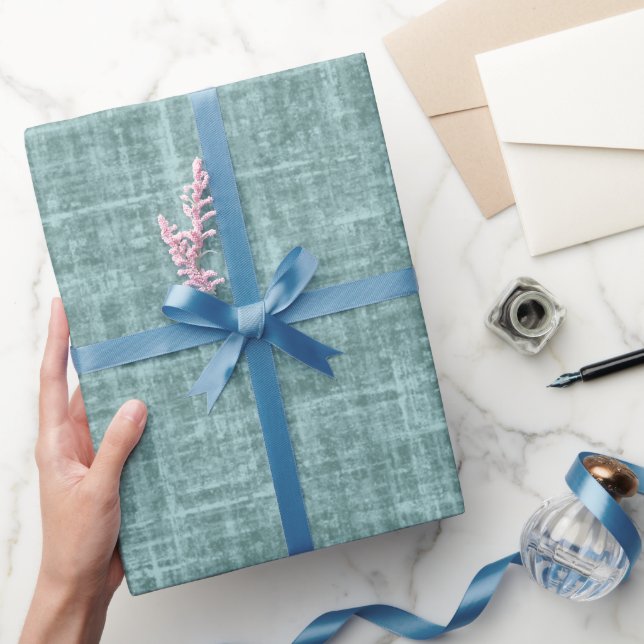 Fichten Grün Leinen Geschenkpapier (Schenken)