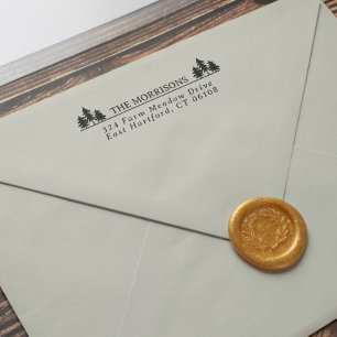 Fichten Landhaus Name & Rücksendeadresse Permastempel