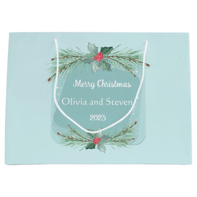 Fichtenfarben, Weihnachtsmittelgi Große Geschenktüte (Vorderseite)