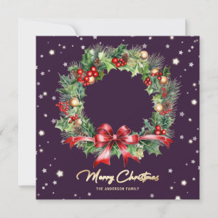 Fichtentangenkranz Lila Foto Frohe Weihnachten